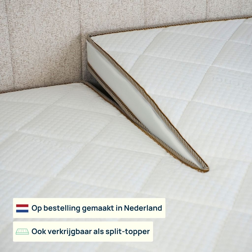 Splittopper Steady, twee losse delen op een splitmatras